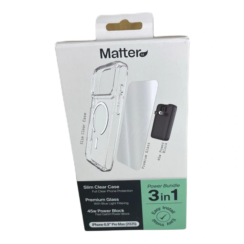 NTT Matter Ht 3-in-1 Clear Case Bundle for iPhone 6.9